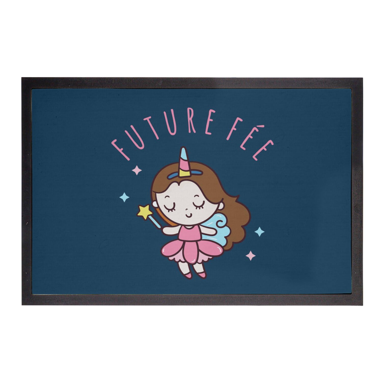 Paillasson bleu enfant future fée le cadeau d'anniversaire idéal