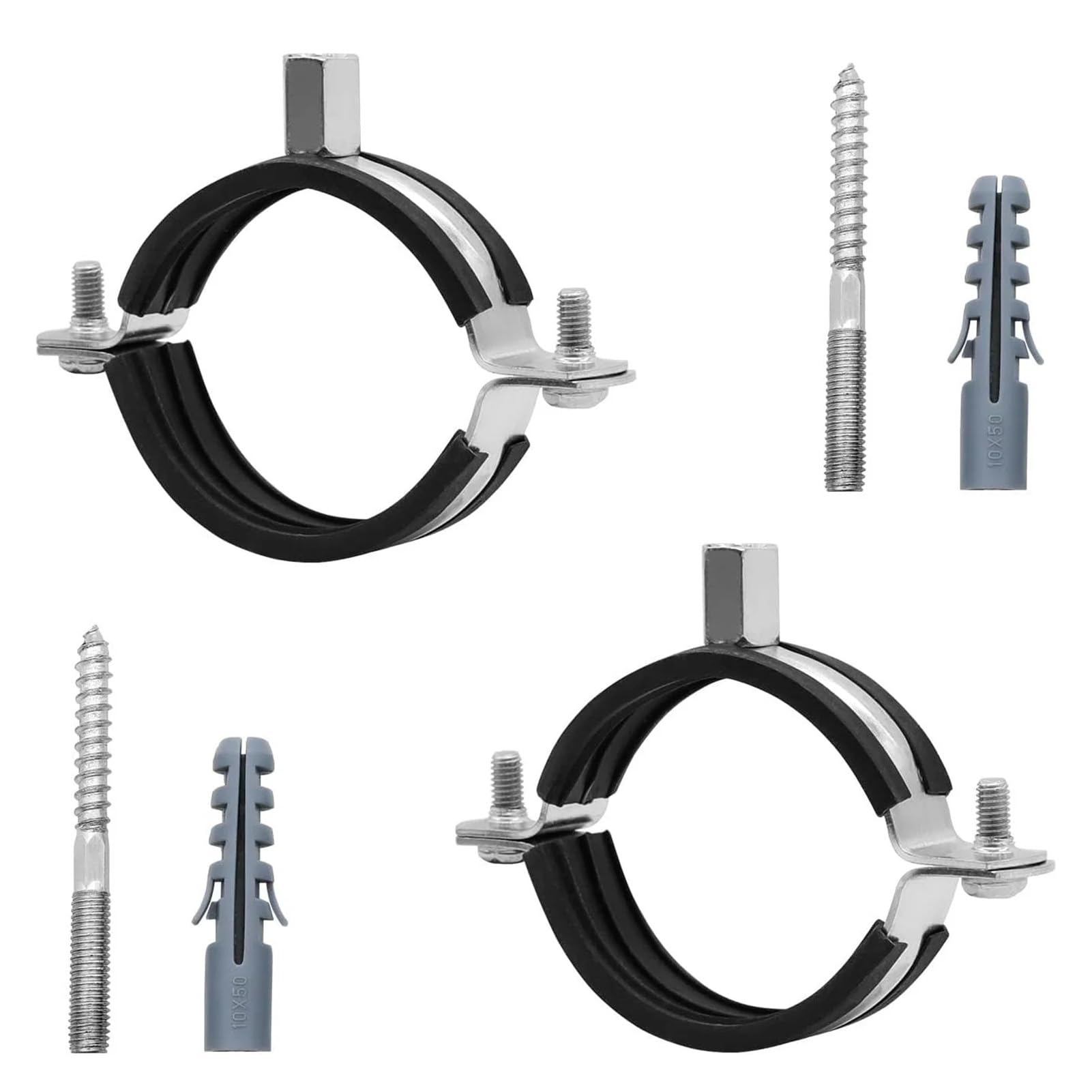 Zacisk do metalowego wspornika rurowego | Zacisk rurowy o wielu rozmiarach do montażu na suficie ściennym(2pcs 113-118mm)
