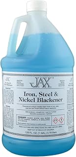 JAX Iron, Steel, & Nickel Blackener - Metal Finishing Solution - Antique Finish Without Heat or Electricity - Gallon