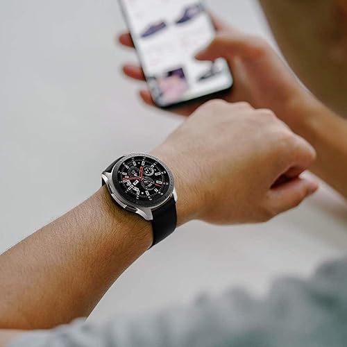 Miniatura 5 de Morsey Correas de reloj de silicona suave de 0.866 pulgadas compatibles con Samsung Galaxy Watch 1.811 inSamsung Galaxy Watch 654 3 1.772 inGear S3