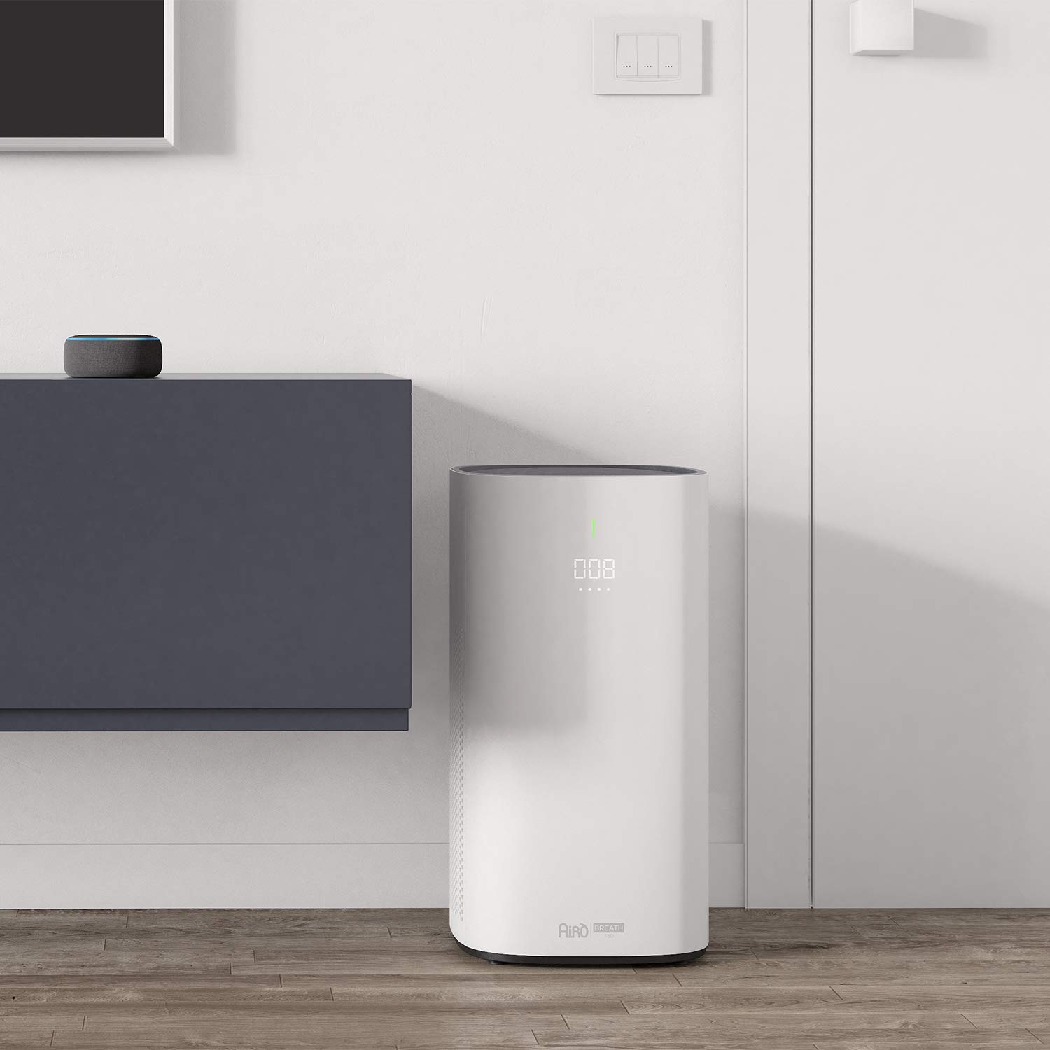 Purificatore d'aria per Allergie e Asma, Filtro HEPA 12, ionizzatore, CADR 350 m³/h, modalità silenziosa (Purifcatore + 1 filtro HEPA) Breath 350 di AERTECNICA