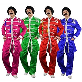 I LOVE FANCY DRESS Costume du célèbre groupe POP Anglais les Beatles des années 60 avec la veste + le pantalon. Ideal pour incarnez leurs 8ème albums. - Les Beatles, Paul McCartney, John Lennon, RIngo Starr, George Harrison