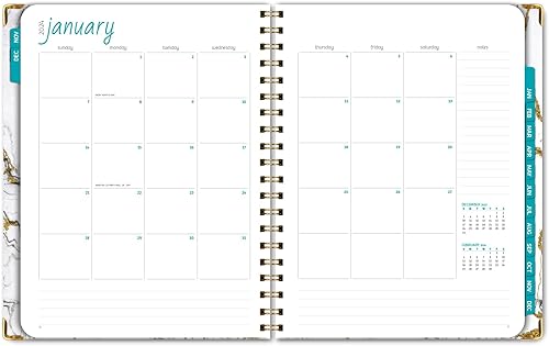 Miniatura 5 de Agenda 2024 de tapa dura (noviembre de 2023 a diciembre de 2024) Agenda diaria, semanal, mensual y anual de 8.5 x 11 pulgadas. Marcador, carpeta de