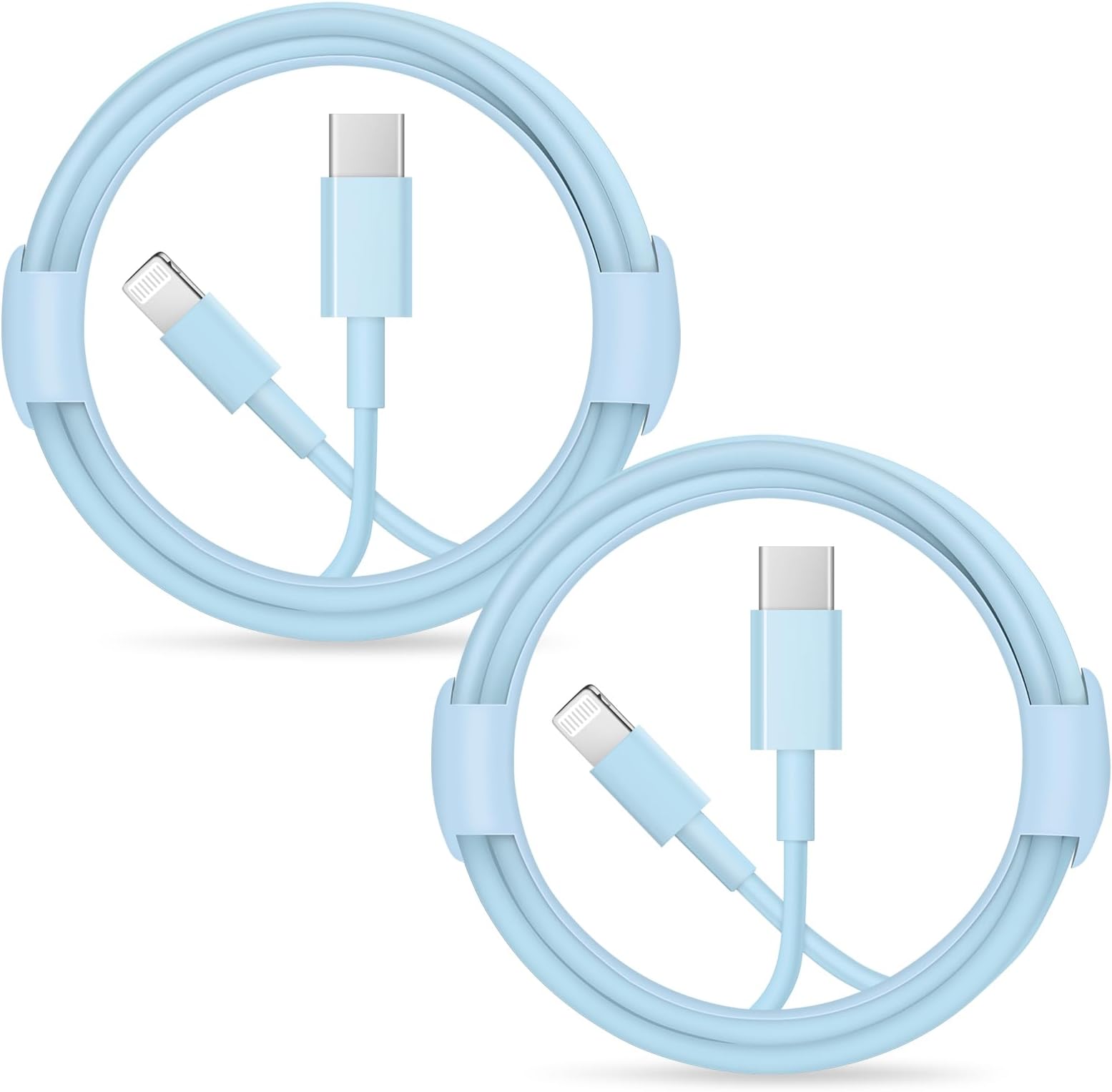 iPhone Fast Charger Lightning Cable [MFi Certified] 2-Pack USB-C to Lightning Cable (6.6Ft) Fast Charging Compatible with iPhone14/14 Plus/14 Pro/14 Pro Max/13/13pro/12/12 Pro/12 Pro Max(Blue