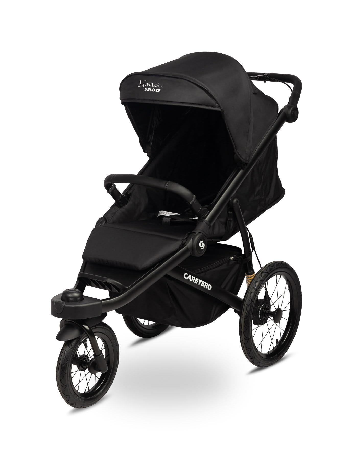CARETERO - Lima Deluxe Wózek Spacerowy – Lekki z Regulowanym Siedzeniem, Dużym Daszkiem i Koszem – Kompaktowy Składający się, dla Dzieci