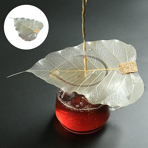 Miniatura 9 de Hemoton Infusor de té en forma de hoja, filtro de té Kung Fu, filtro de té de hojas sueltas para ceremonia de té de Kongfu chino, colador de acero