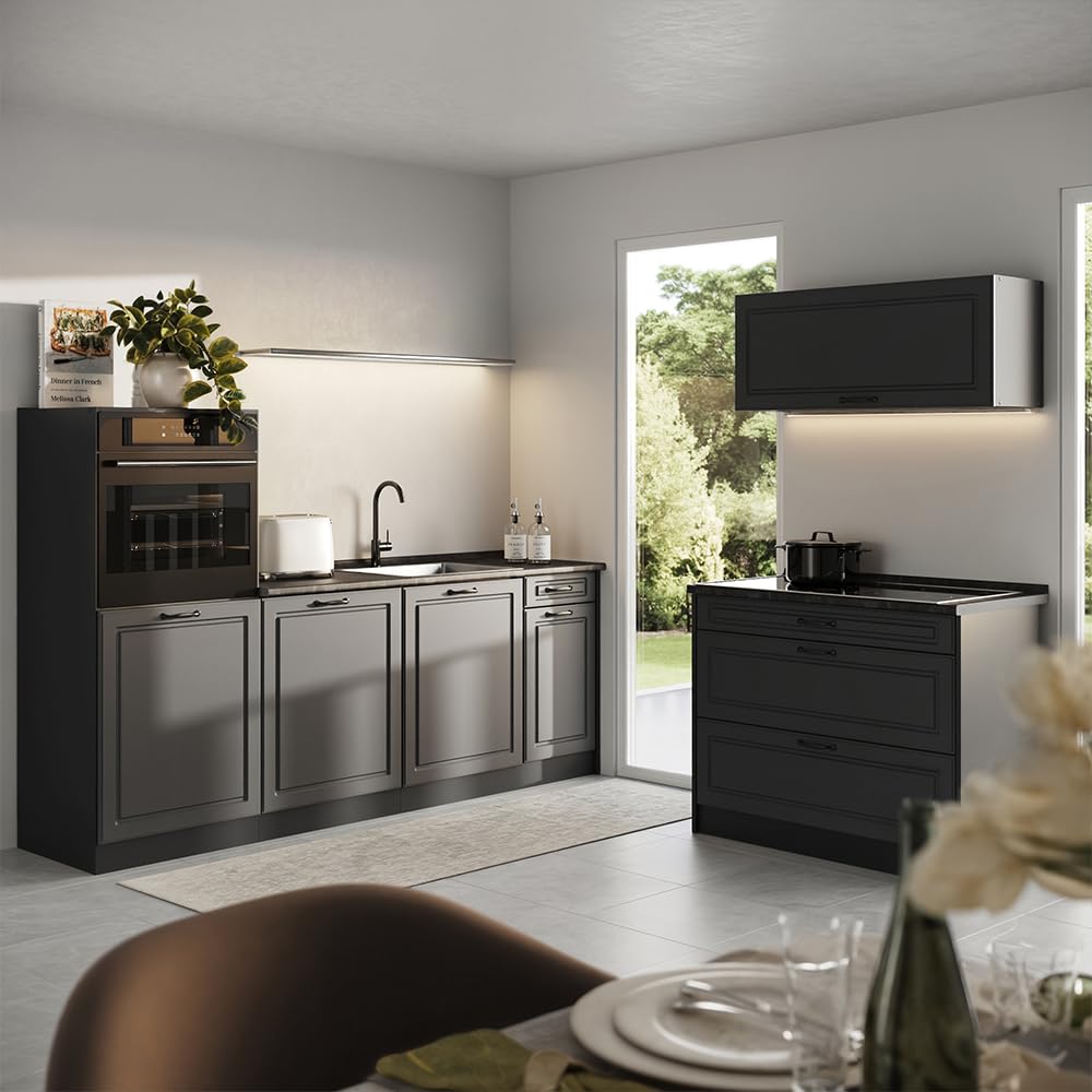 Vicco Cucina componibile R-Line, Antracite country/Antracite 220 cm