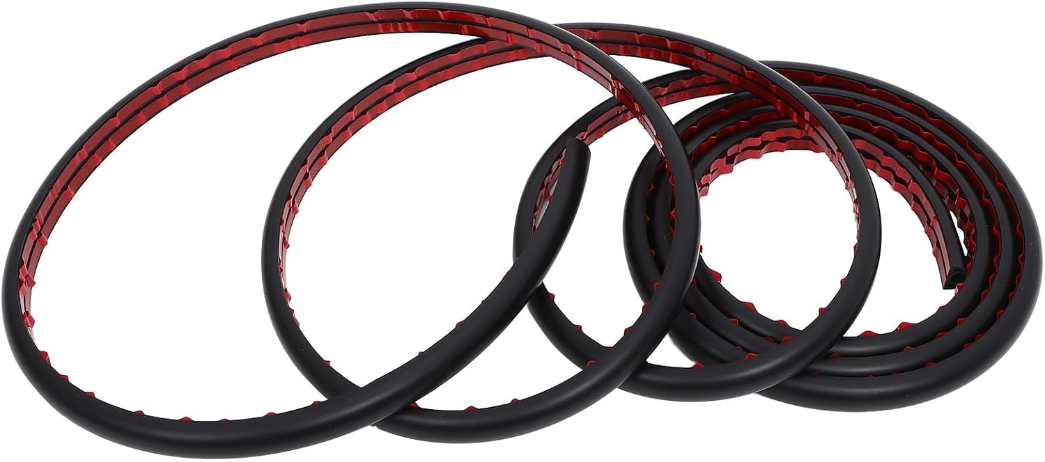 Self-Adhesive Wire Hider Cable Management Wall Raceways 4m Length Black (8mm Inner Diameter) for Home and Office Cord Concealer