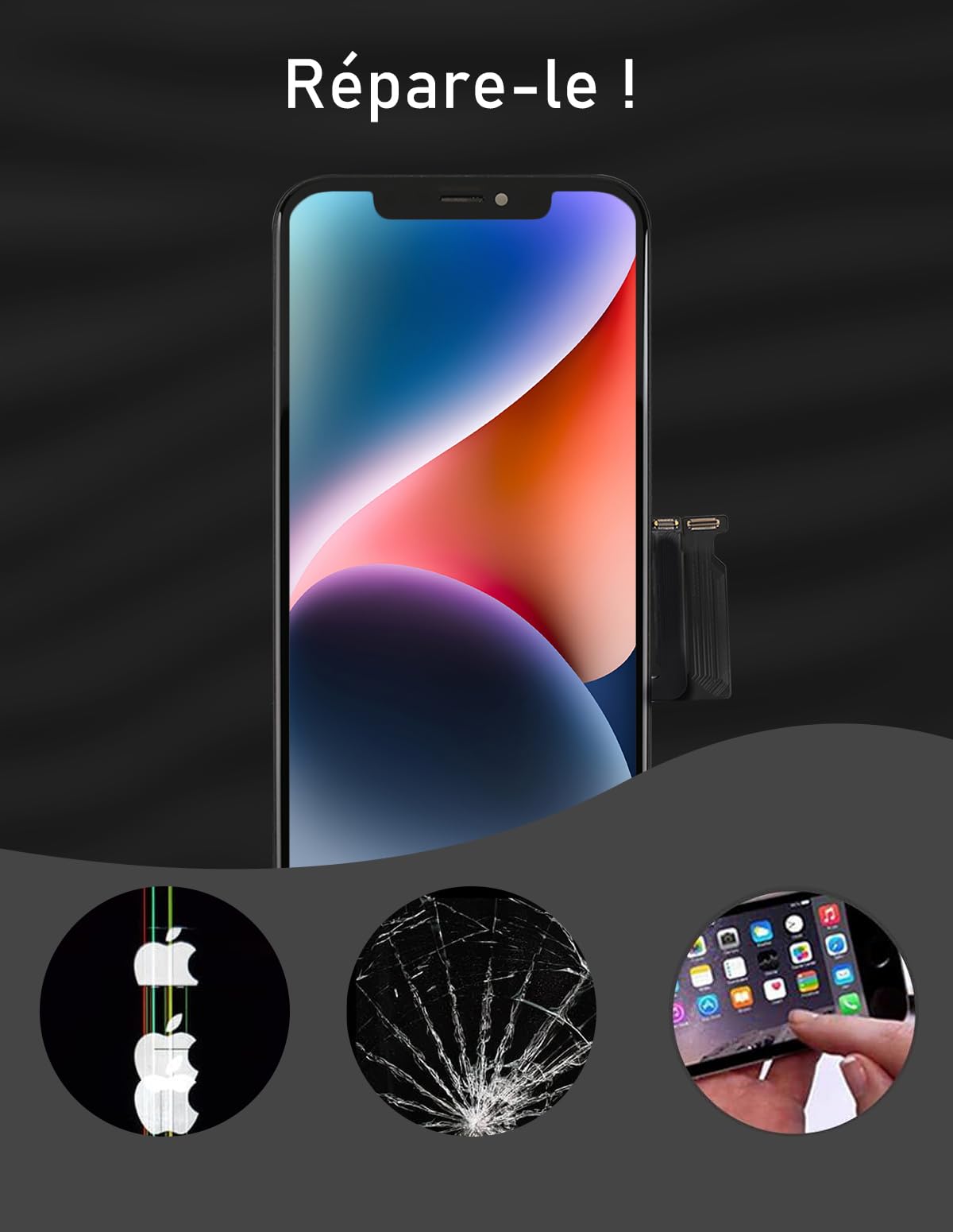 Écran iPhone 13 Pro 6.1 Pouces FHD Remplacement Tactile Face ID True Tone