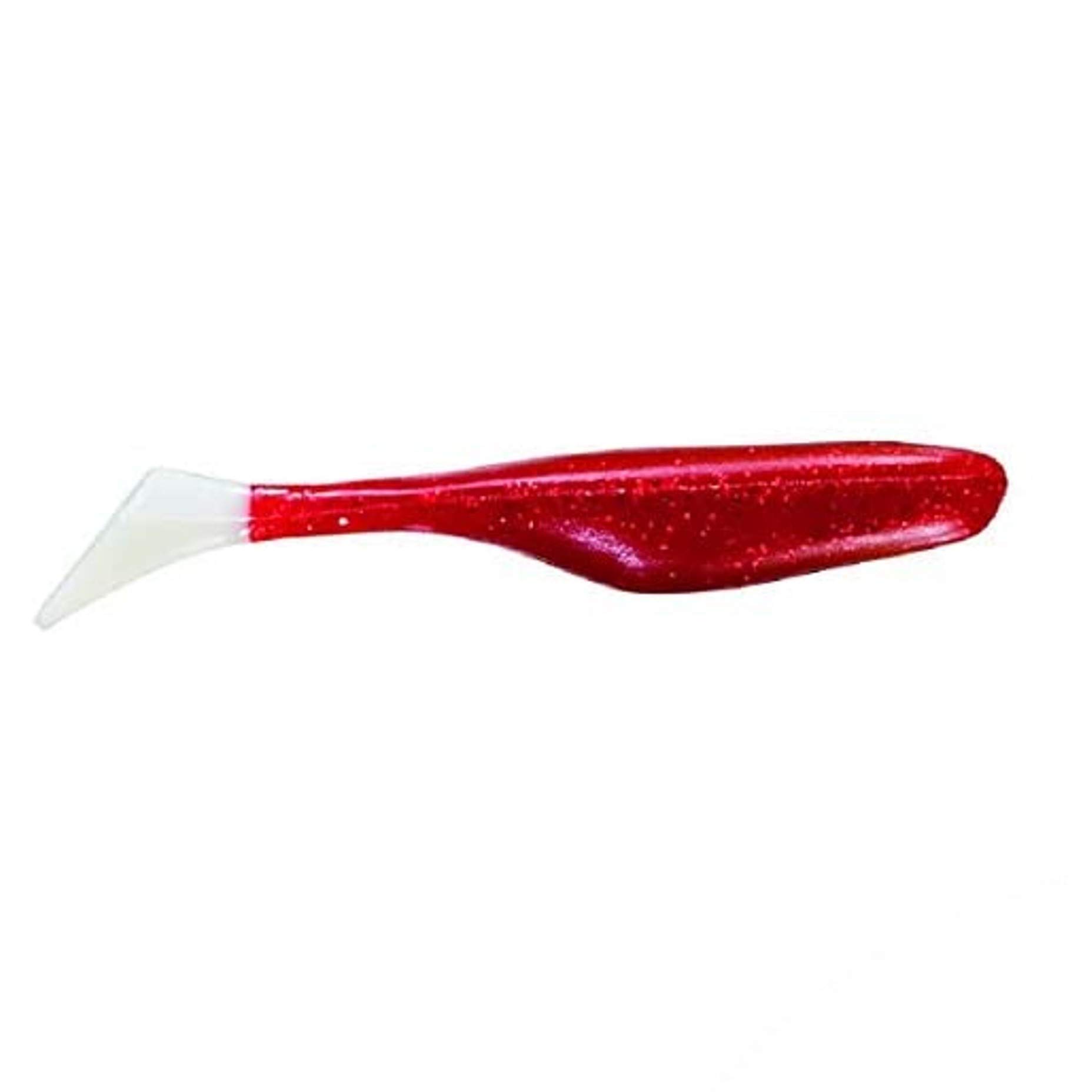 Jenzi River Shad USA-Bass Gummiköder Glitter Rot/Weiß