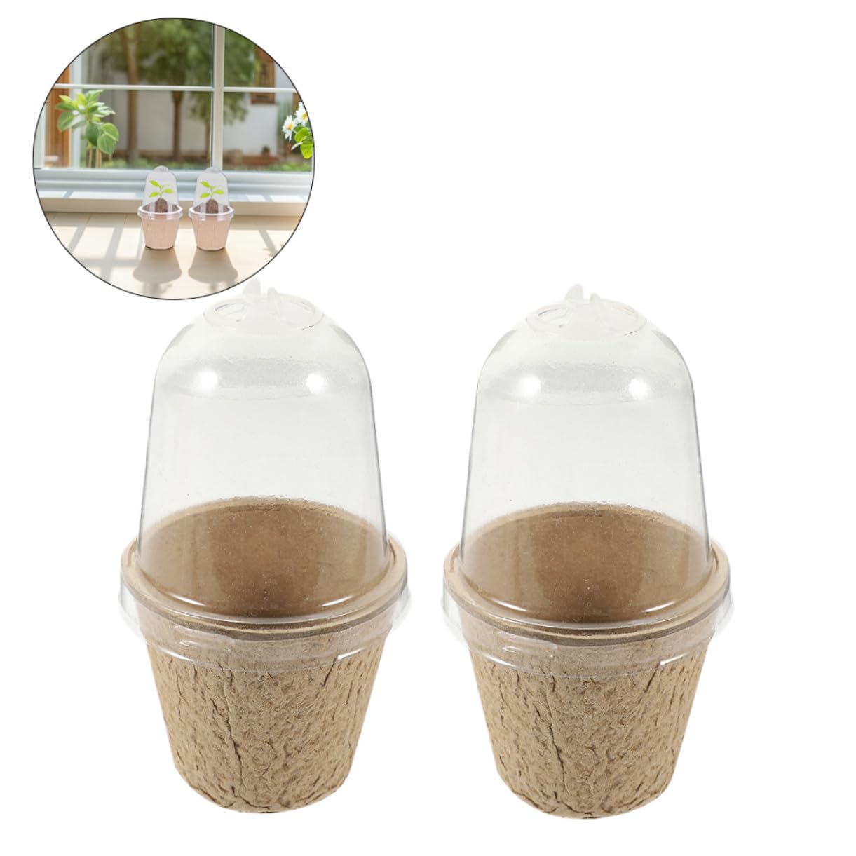 UPKOCH 40pezzi Vasi Rotondi Da Vivaio Biodegradabili in Polpa Di Carta Per Semina Di Piante e Ortaggi Per Progetti Scolastici e Giardinaggio Indoor