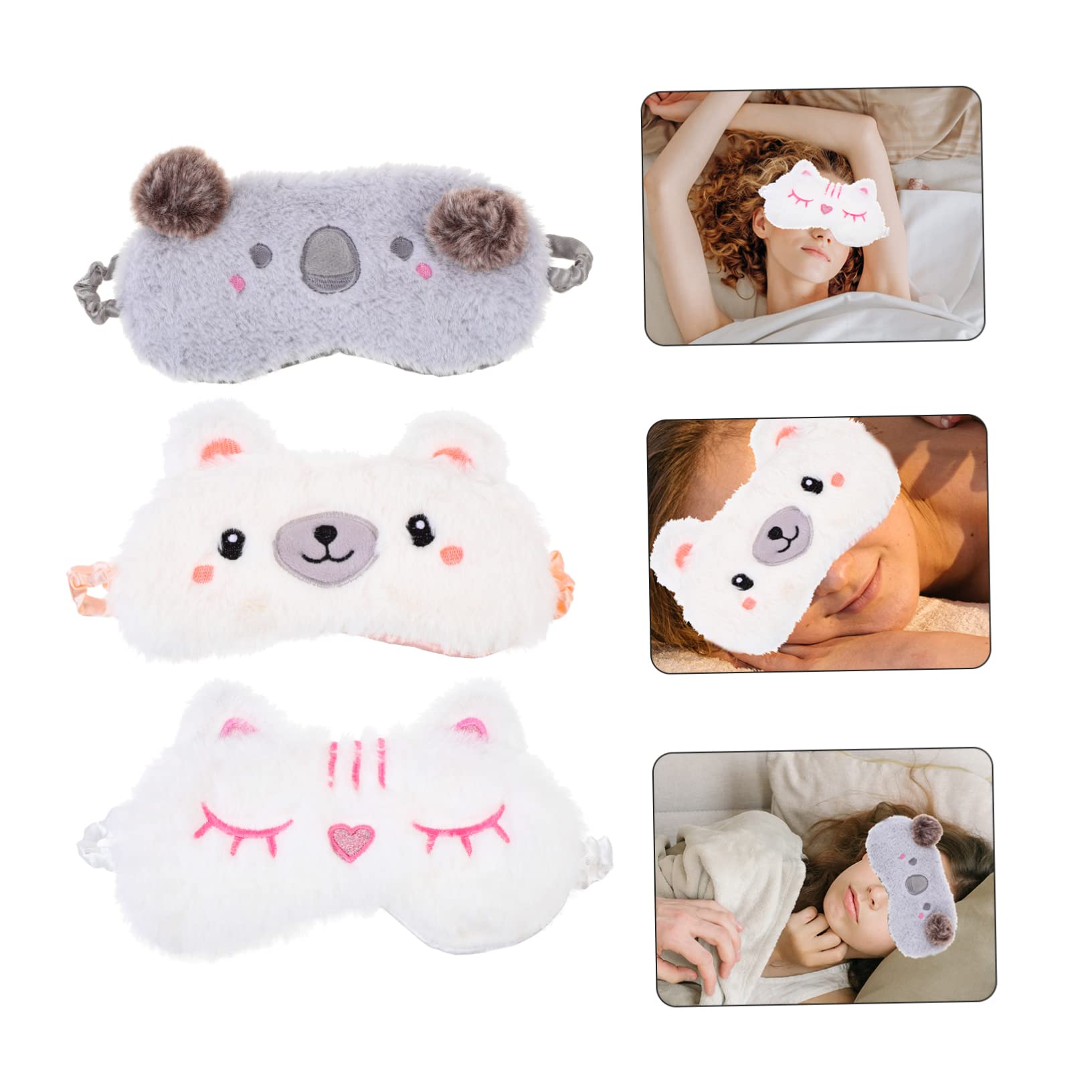 Healeved 9pezzi Mascherine Per Design Animali Morbide e Confortevoli Per Viaggi e Ombreggiante Per La Luce