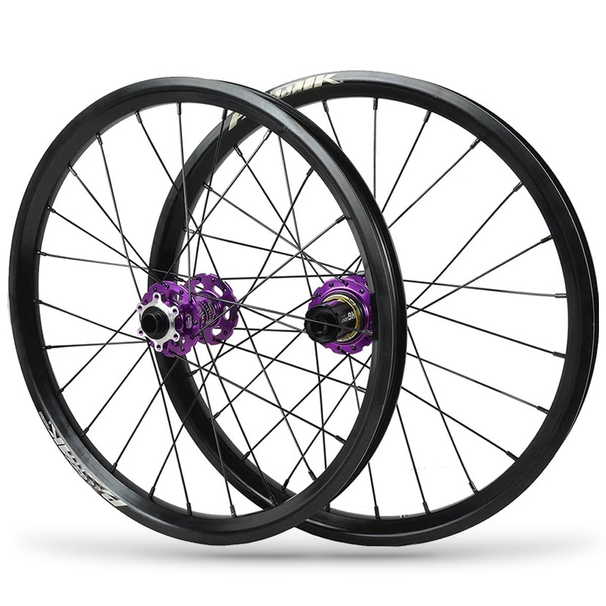 Juego Ruedas Bicicleta Plegable 20 Pulgadas Eje Pasante Freno De Disco