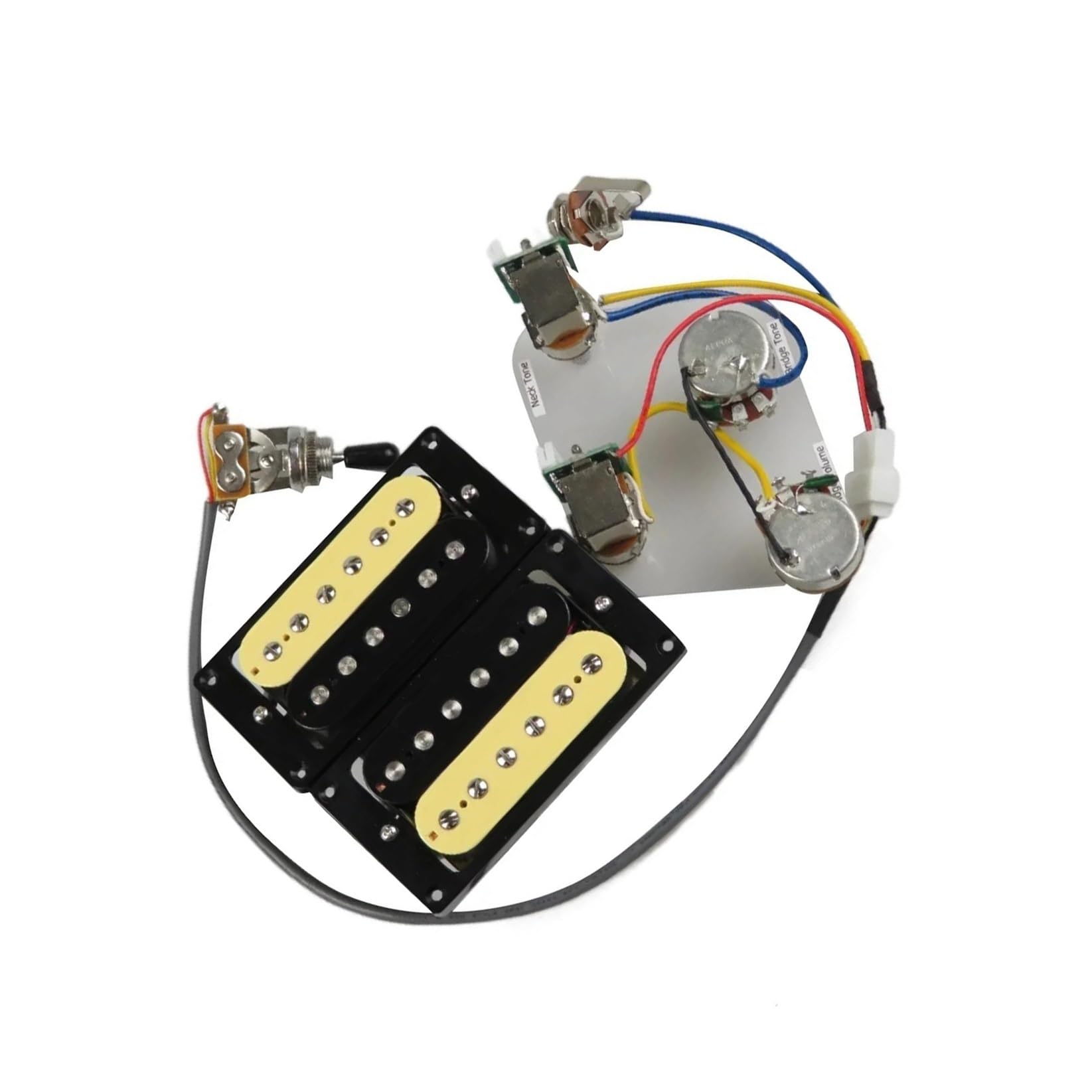 Accesorios Profesionales Para Guitarras Humbuckers Pastillas De Posición De Puente Y Cuello Arnés De Cableado 4C