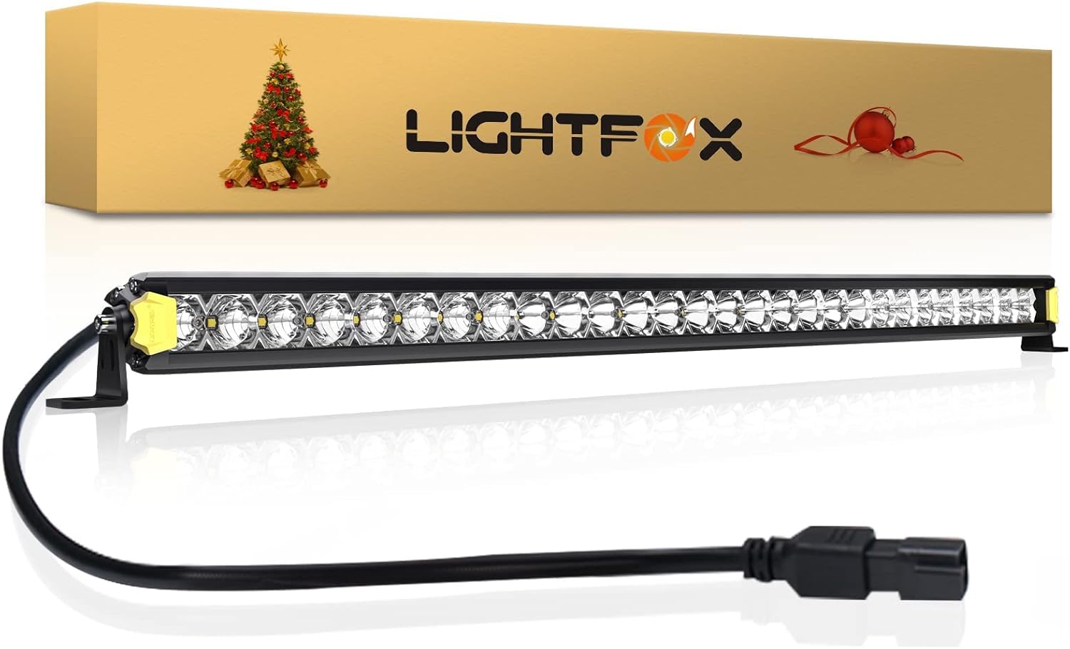 Super Brands Professional IP68 Waterproof 28 Inch LED Light Bar - Ultra Slim Single Row Off Road Light Bars, 140W 17,612LM Super Bright Spot Flood Combo Driving Light LED Work Light for UTV ATV Jeep Truck Boat