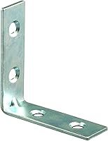 Prime-Line MP9221 2-Inch Zinc Plated Steel Angle Corner Brackets, 4-Hole Countersunk, 10 Pack - Rust Resistant L Braces