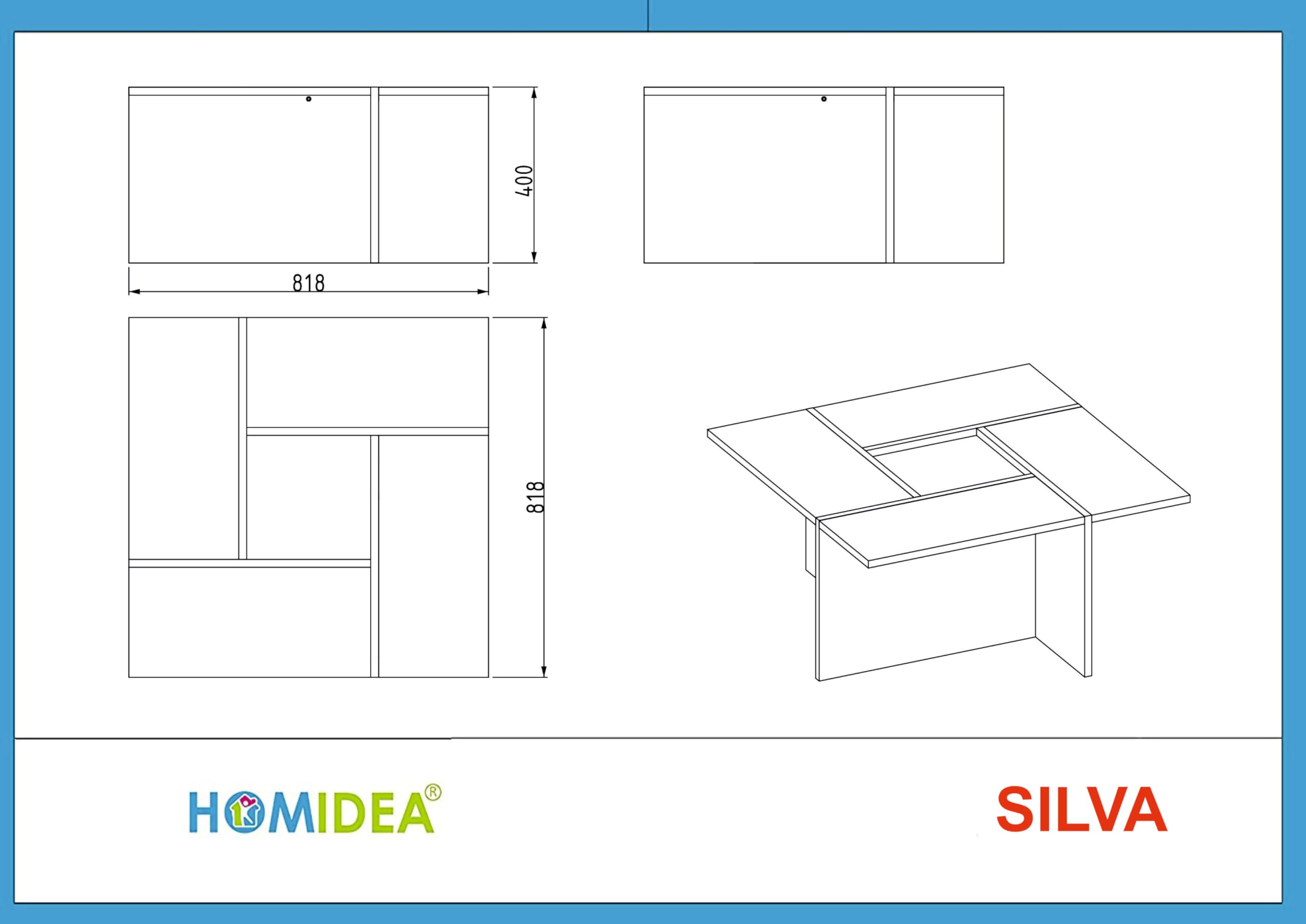 Homidea KARYA Consoletafel - Ladekast - Dressoir - TV-kast - met 3 deuren in modern design 150 x 81,8 x 41,8 cm (Consoletafel - Antraciet/Marmer