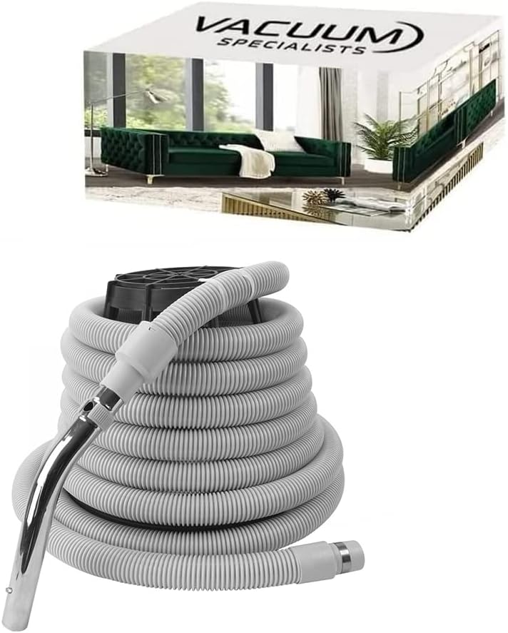 Vacuum Specialists Central Vacuum System Basic Air Hose, 30-Feet (White)