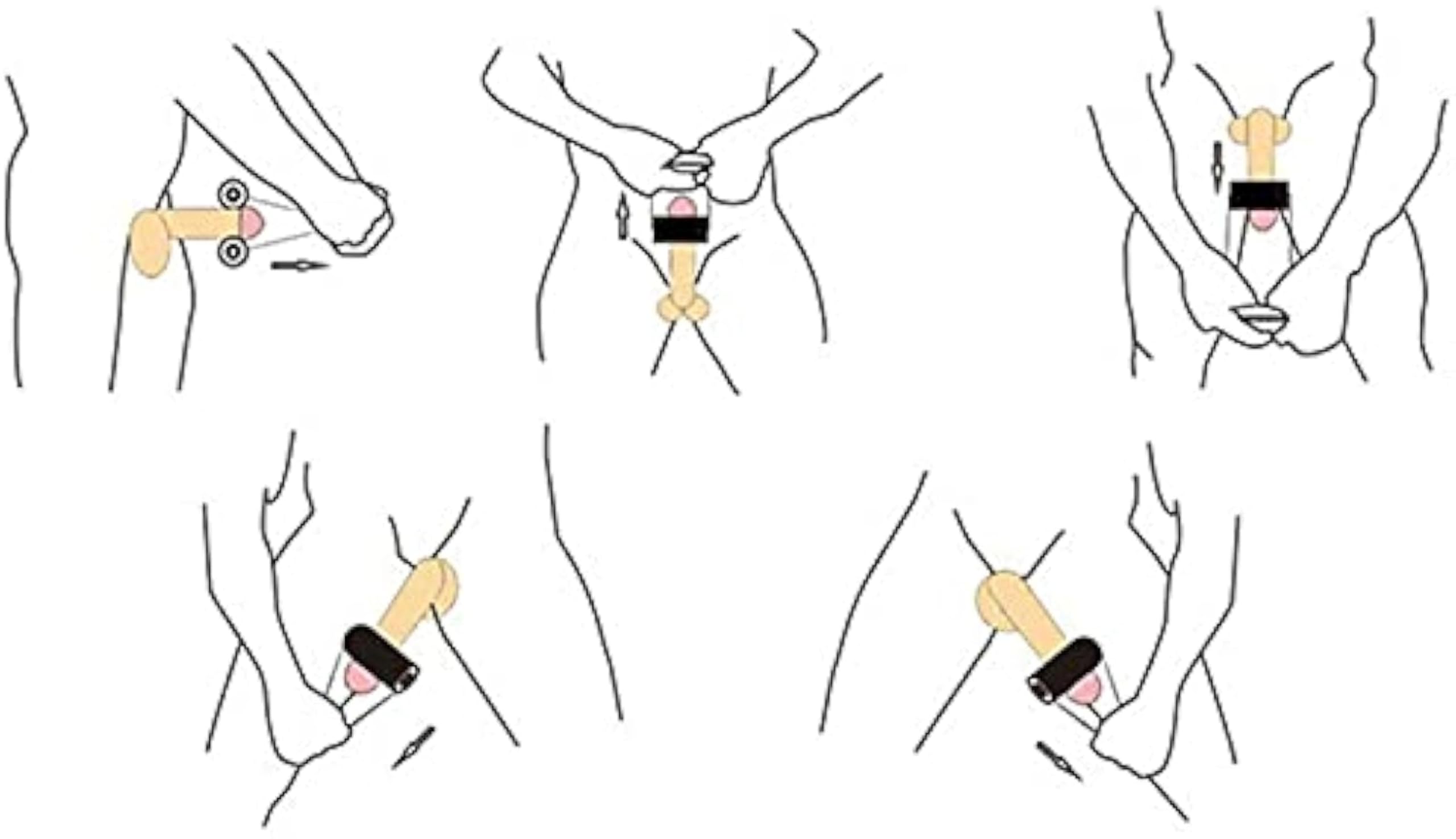 Masajeador Y Alargador De Pene Ejercicio Muscular De PC Con Rodillo De Silicona Y Abrazadera For Apretar Juguetes Sexuales For Hombres