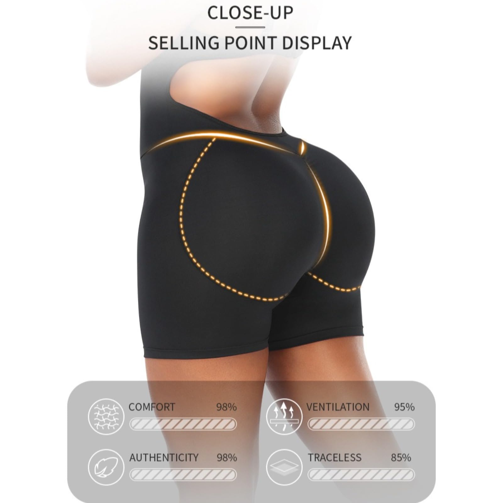 KIRYU Damskie body modelujące brzuch bezszwowe body modelujące sylwetkę trener talii wyszczuplające body (skóra, XL)
