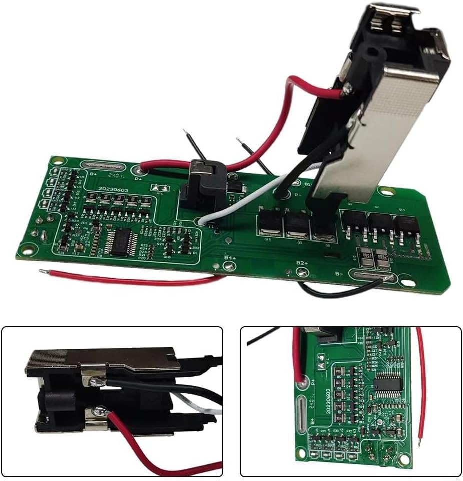 Replacement Lithium-Ion Battery Protection Circuit Board PCB for 18V P108 RB18L40 Power Tool Battery Repair and Assembly Metal Material and Resin Material