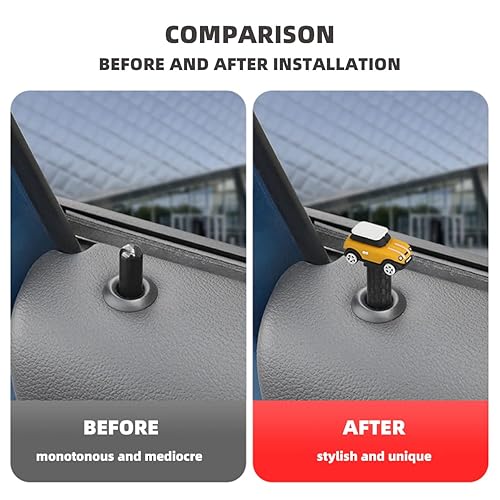 Miniatura 4 de Perillas de silicona de fibra de carbono de metal para cerradura de puerta, tapas de repuesto para Mini Cooper R55 R56 R60 F54 F55 F56 F60 Clubman