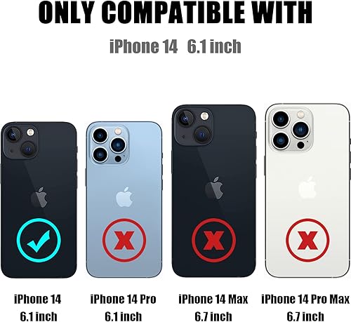 Miniatura 7 de Nvollnoe Protector de pantalla para iPhone 14 con kit de instalación fácil infalible, bordes antigrietas más fuertes, cobertura completa sin