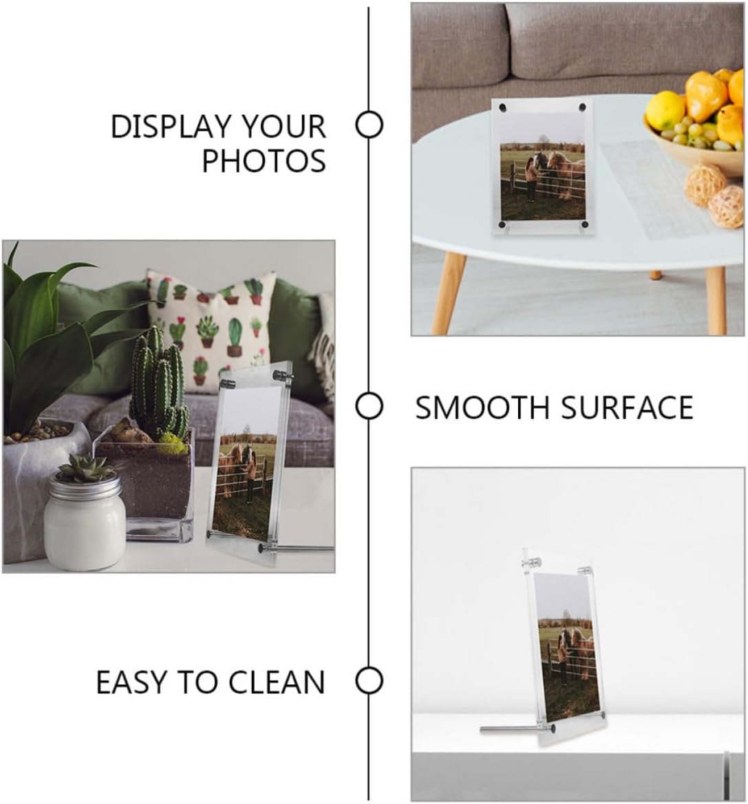 2pcs Acrylic Picture Frame Business License Holder