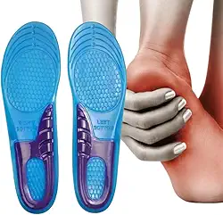Palmilha Ortopédica Gel para Dor nos Pés, Fascite Plantar, Esporão de Calcâneo, Joelhos e Costas – Conforto Diário, Absorção de Impactos e Uso Esportivo - Palmilha de Silicone - LealShop