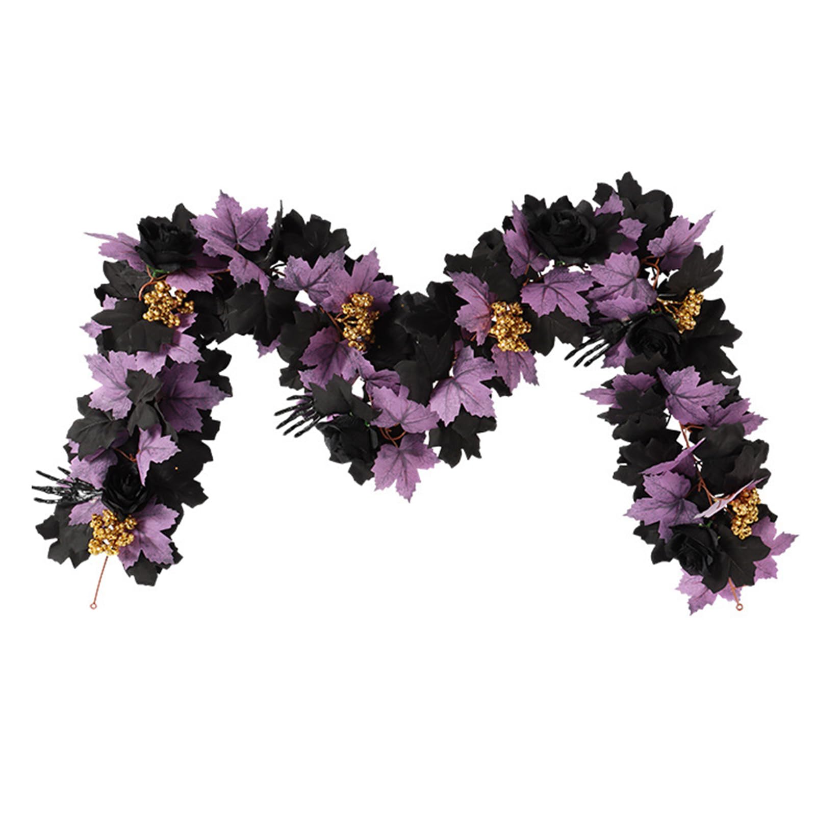 Xjdzineq Efficient Fall Foliages Vine Halloween Decoration Set Weather Resistant Curly Garlands for Mantles Shelf Styling Halloween Maples Vine