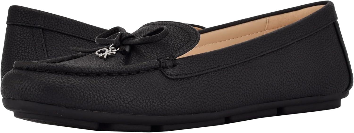 Calvin Klein Women's LINCA Loafer, Black, 9