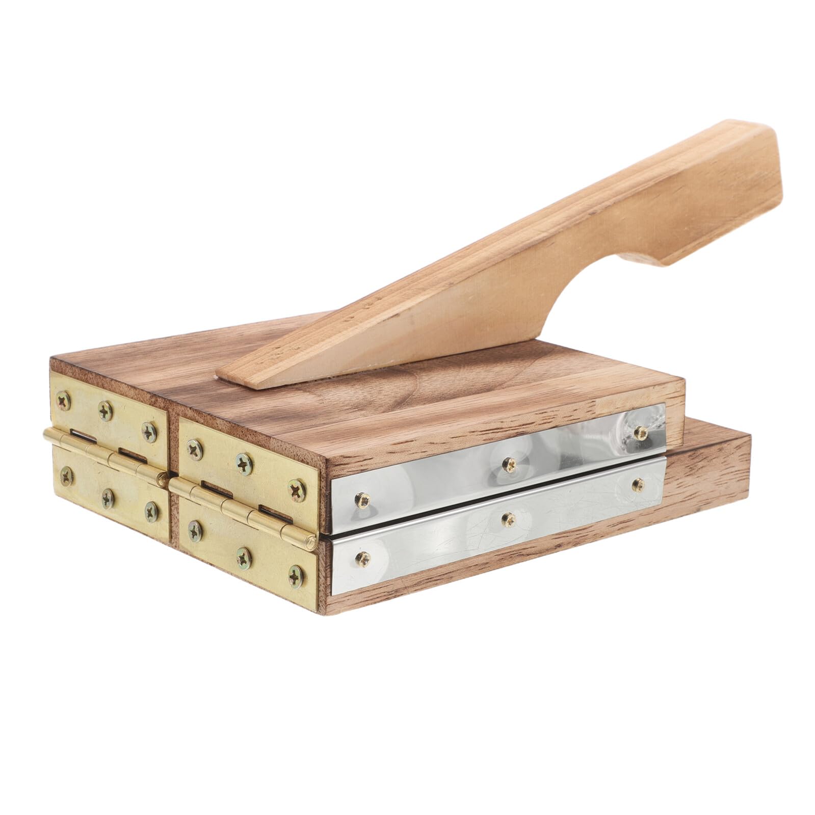 Pressa Manuale per Pasta in Legno e Acciaio Inossidabile Strumento per Creare Sfoglie di Ravioli e Torte Stampo Riutilizzabile per Dumpling Gnocchi Dolci Tradizionali Cinesi Utile