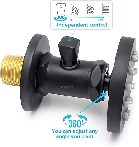 Miniatura 60 de Chorros de ducha de latón macizo (actualizado), rociador redondo para masaje, cuerpo de ducha, chorros de cuerpo de ducha con interruptor