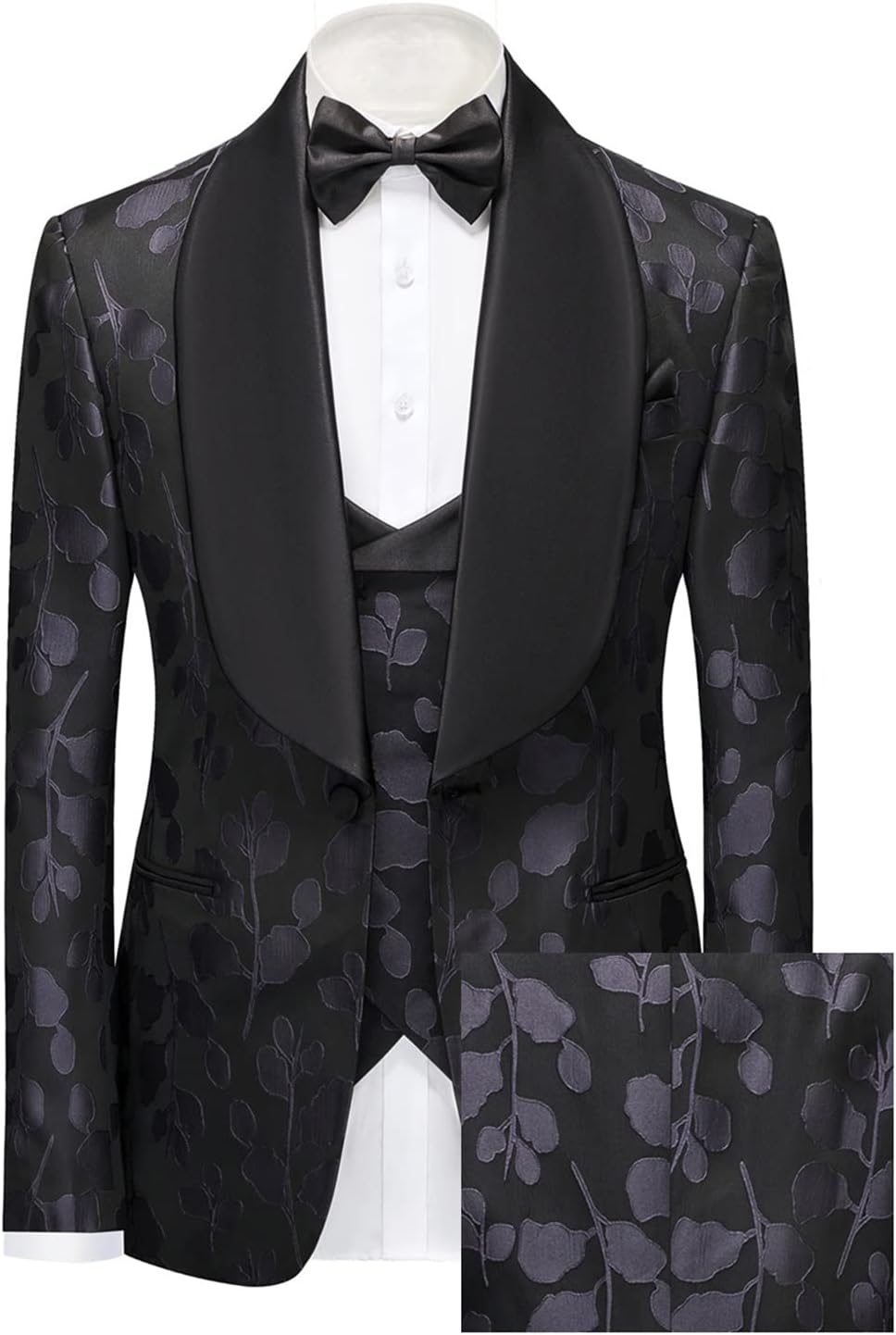 Men's Floral Dress Suit Luxury Embroidered Wedding Suits Blazer Dinner Tuxedo Jacket for Party