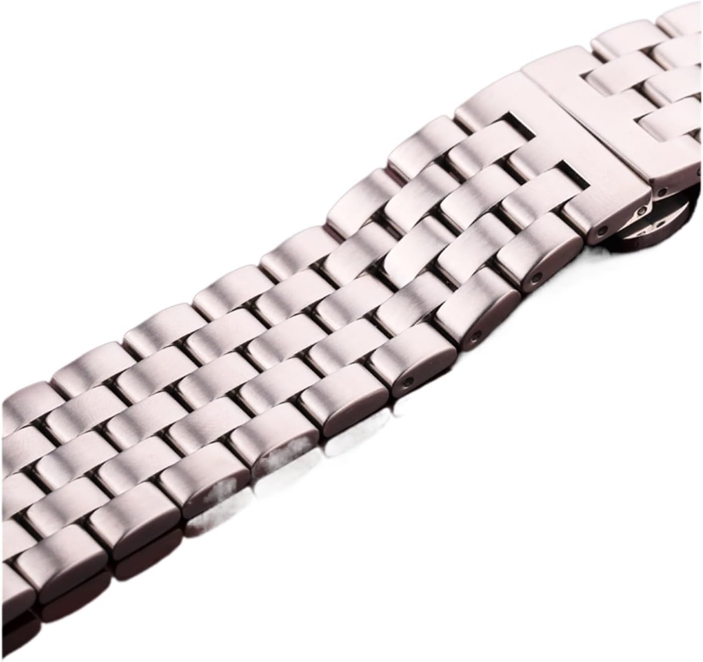 XILILHC Watch 20 22 24 26mm Stainless Steel Watchbands Women Men Silver Brushed Metal Strap Deployment Clasp