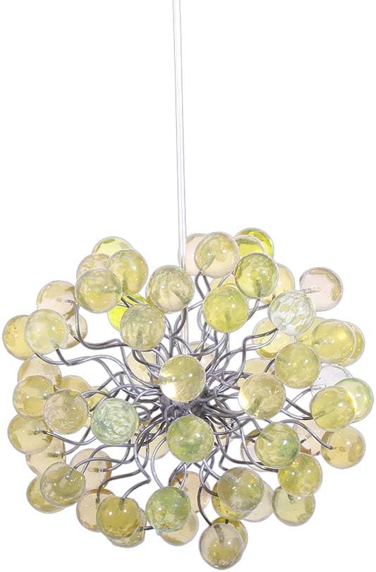 Retro Lime Green Bubble lightshade - Handmade Chandelier - Ceiling Light Fixture - Hall, Living Room, Cafe, Transitional Space Lighting and Children's Bedroom Lighting.