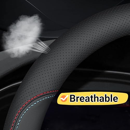 Miniatura 2 de BllXESD Funda para volante compatible con Ford Bronco 2021-2023, funda de cuero transpirable de alta calidad, diseño antideslizante, estilo B