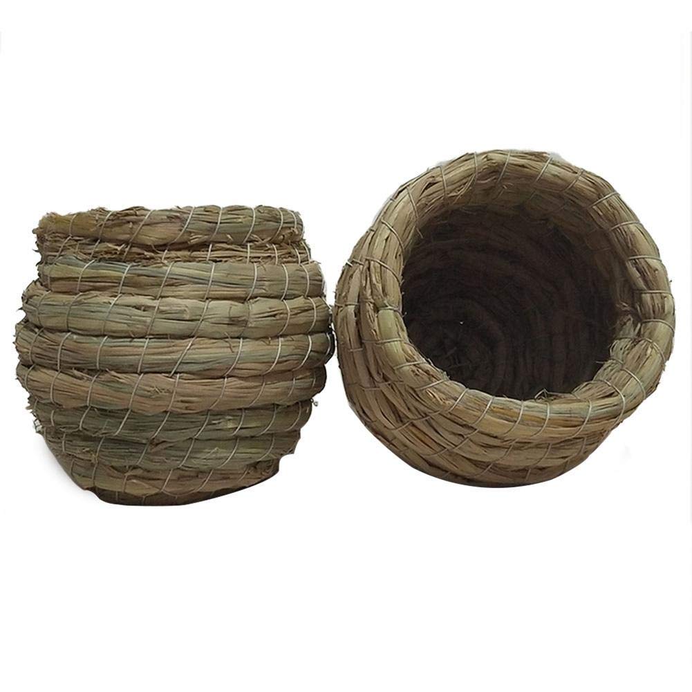 Amazon.co.jp: Rebuku 小鳥の巣ツボ巣 巣草入り大 小鳥のハウス