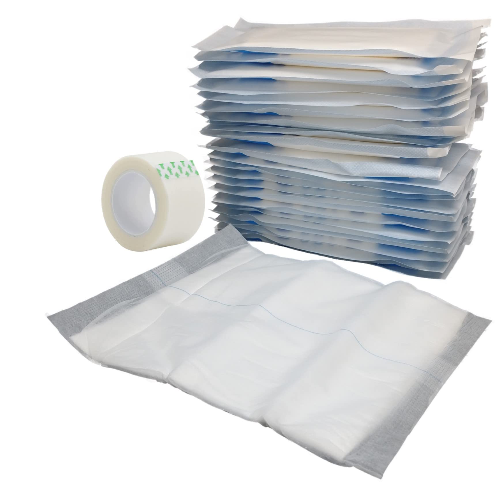 Photo 1 of ABD Combine Abdominal Pads 8x10 [20 Pack] High Absorbency Sterile Individually Wrapped 8''x10'' Non-Adherent Absorbent Post-Op Surgical Gauze for Heavy-Draining Trauma and First Aid Wound Dressing (1)