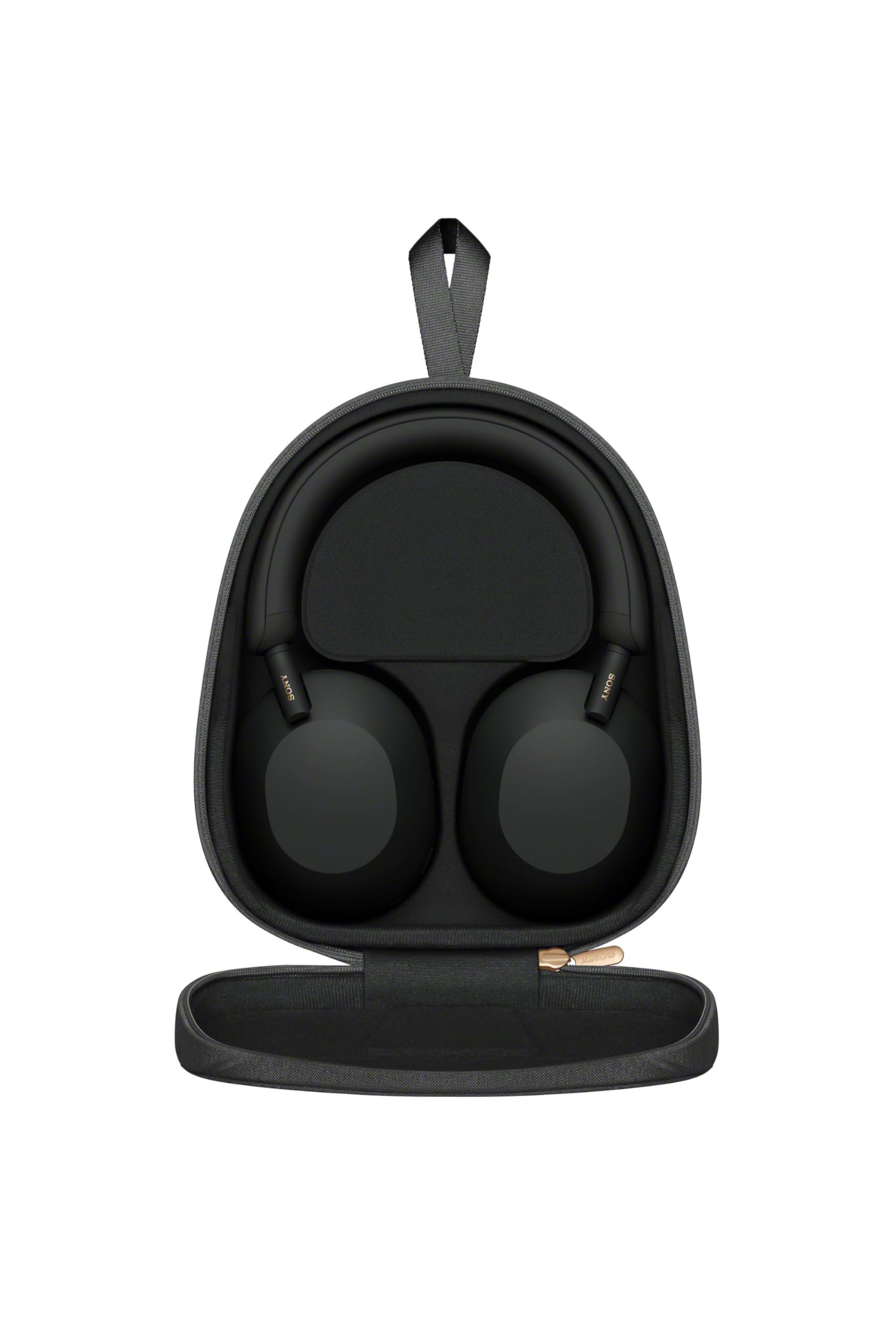 Sony WH-1000XM5 - Étui Rigide, Casque sans Fil Haut de Gamme à réduction de Bruit, Bluetooth, qualité d'appel Claire, Audio Hi Res, 30h d'autonomie, étui Rigide, iOS et Android - Noir