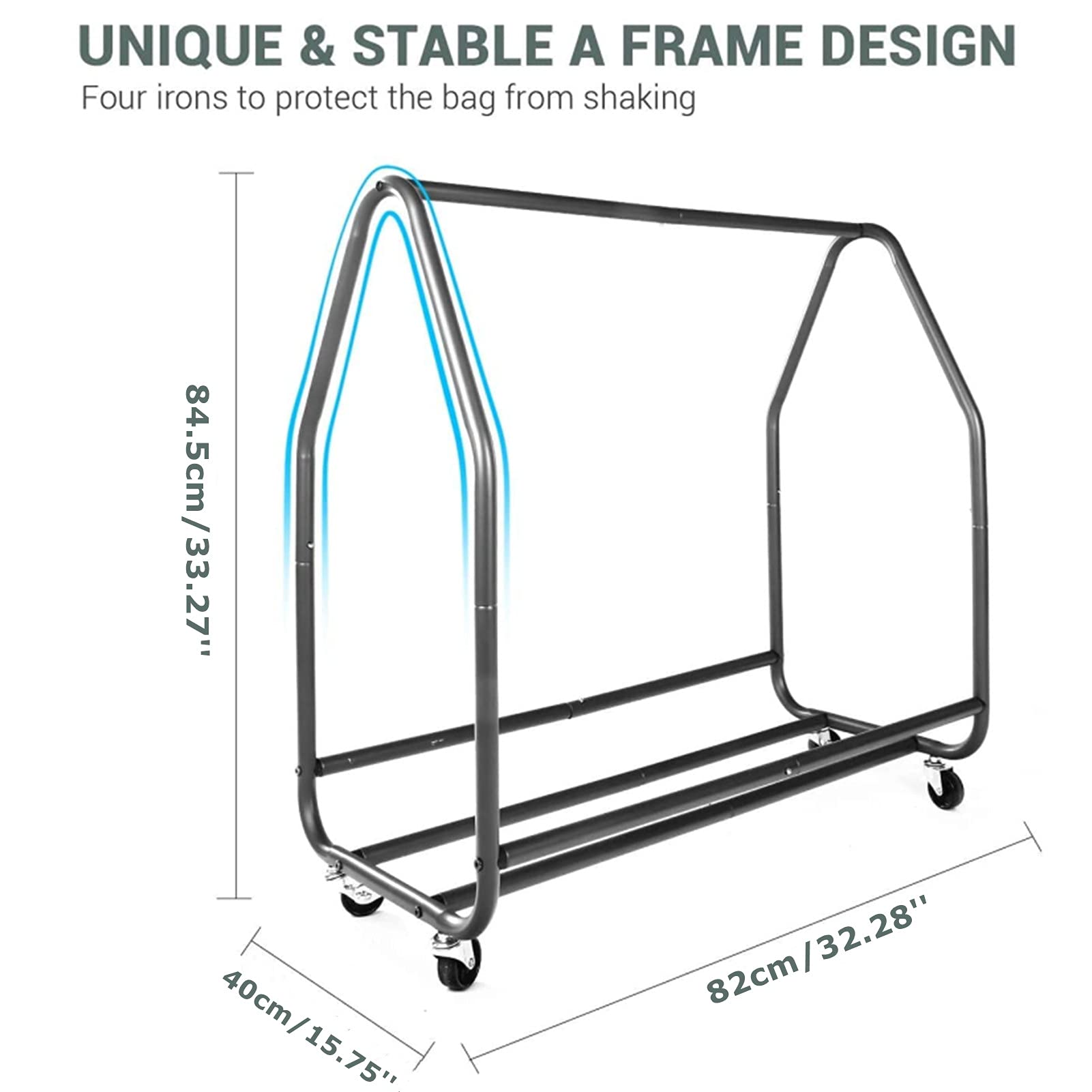 Rolling Laundry Sorter, Biemlerfn Laundry Basket with 3 Removable Bags