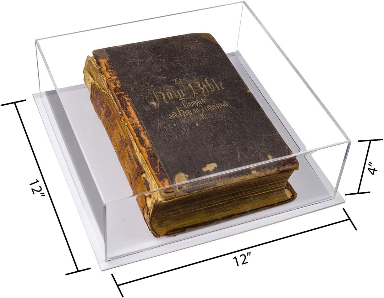 Better Display Cases Clear Acrylic Large Book Display Case 20 x 14 x 6