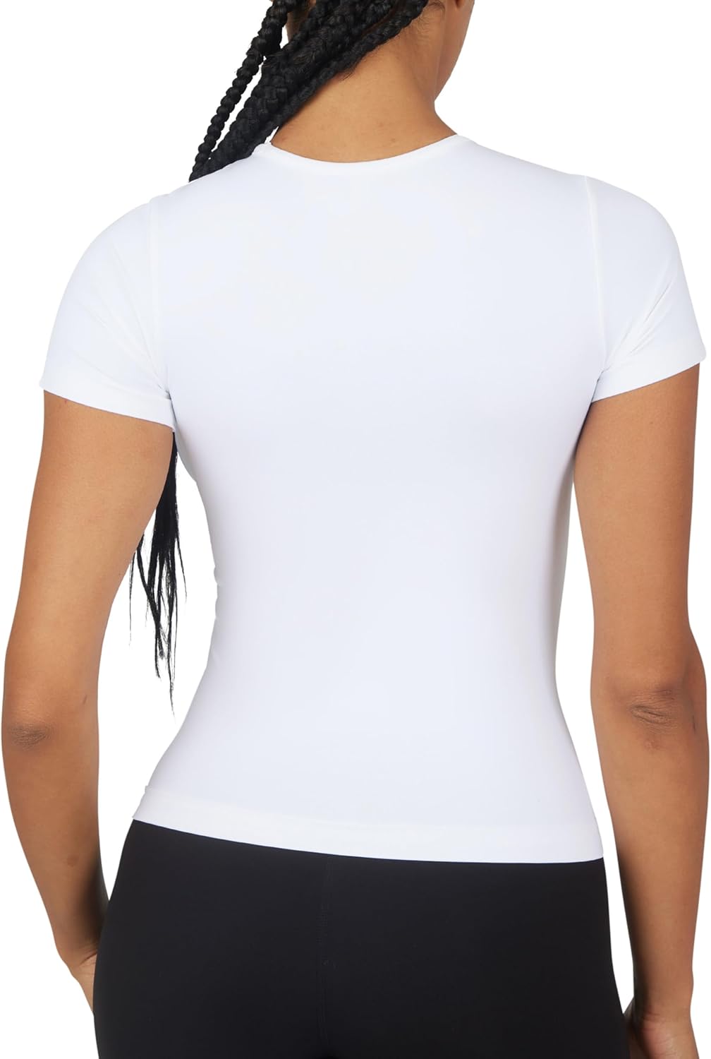 Yogalicious Basic Short Sleeve T-Shirt 2 Pack Soft Slim Fit Gym Shirt for Women - Image 5