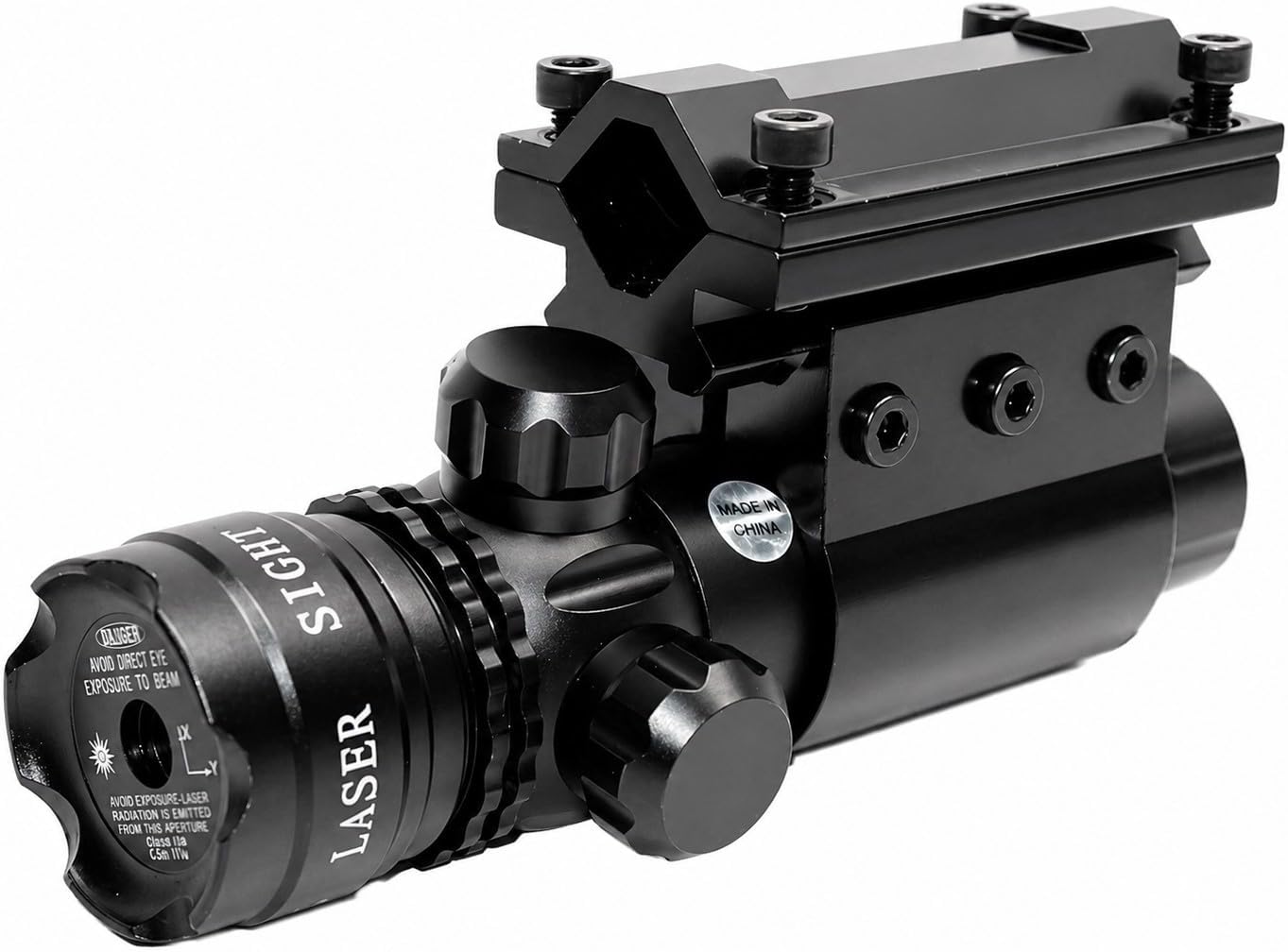 TRINITY Green Laser Sight with Barrel Mount for Ruger 10/22 – Picatinny Weaver Compatible Class IIIA 635nM Less Than 5mW Single Rail Mount.