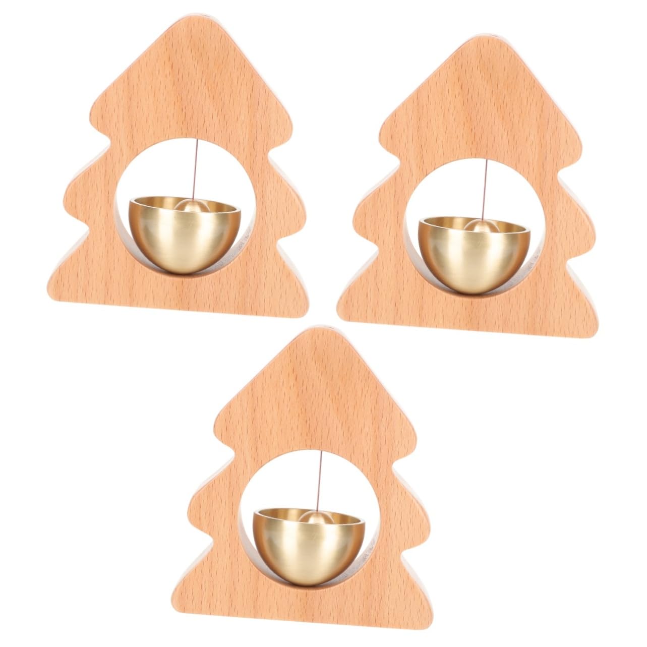 PRETYZOOM 3 Pezzi Campanello Di Casa Campanelli Per La Decorazione Bomboniere Natalizie Campanello Per Cani Decorazioni All'aperto Arredamento Rintocchi Chiamata Retrò Rame