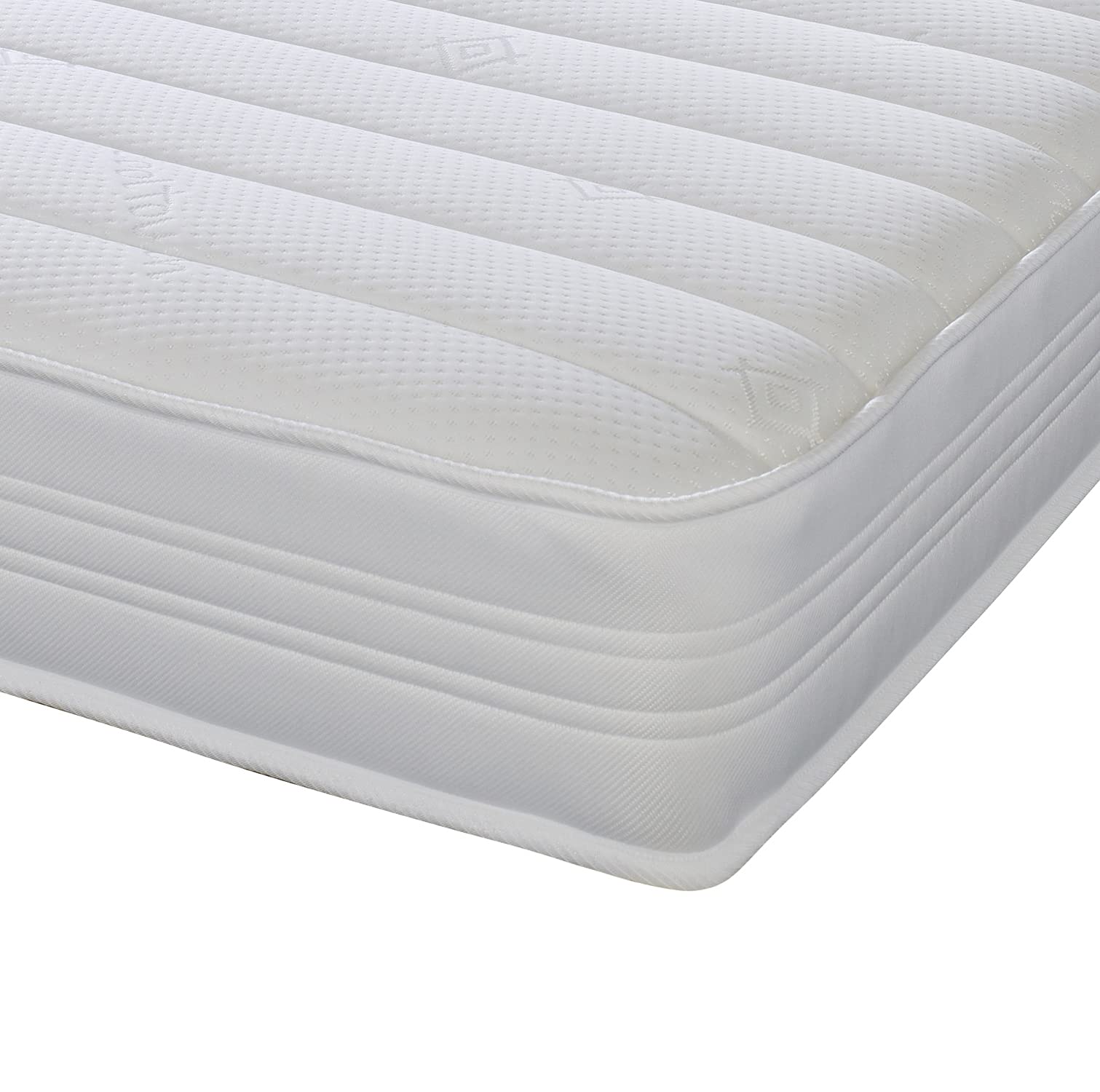 Extreme Comfort Sirocco Airflow White 18cms Deep Hybrid Spring & Memory Fibre Mattress (3ft Single 90cm x 190cm)