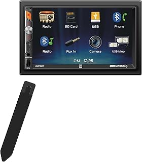 BoxWave Stylus Pouch Compatible with Dual Electronics DM70MIR - Stylus PortaPouch, Stylus Holder Carrier Portable Self-Adhesive for Dual Electronics DM70MIR - Jet Black