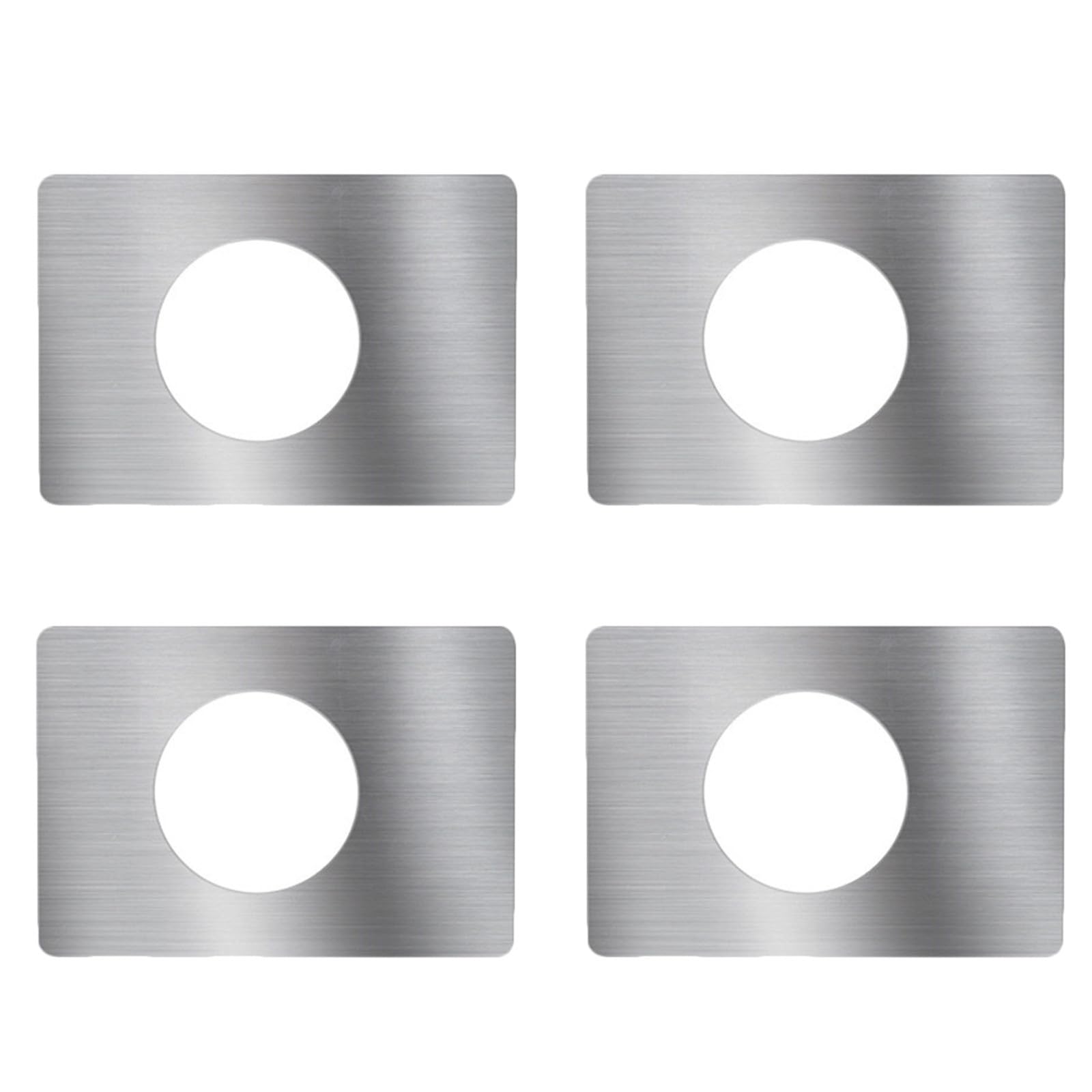 BESPORTBLE 4pcs Stainless Steel Door Lock Plate Repair Plates for Internal Doors to Cover Damaged Areas Add Extra Security