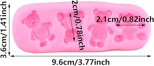 Miniatura 2 de Oso Fondant moldes de silicona para osos de peluche decoración de tartas decoración de cupcakes caramelo pasta de goma de chocolate pasta de