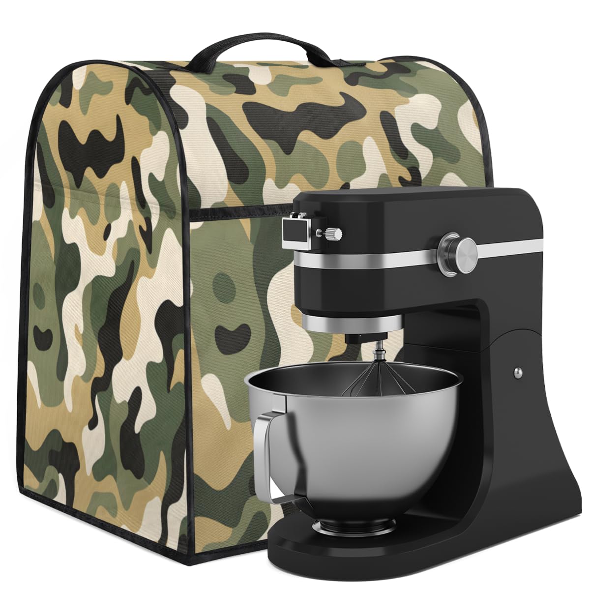 Coffee Maker Cover Camouflage Pattern Kitchen Appliance Covers Small Appliance Covers Blender Cover Juicer Cover Dust Covers for Kitchen Appliances with Top Handle and Pockets,Washable,C499